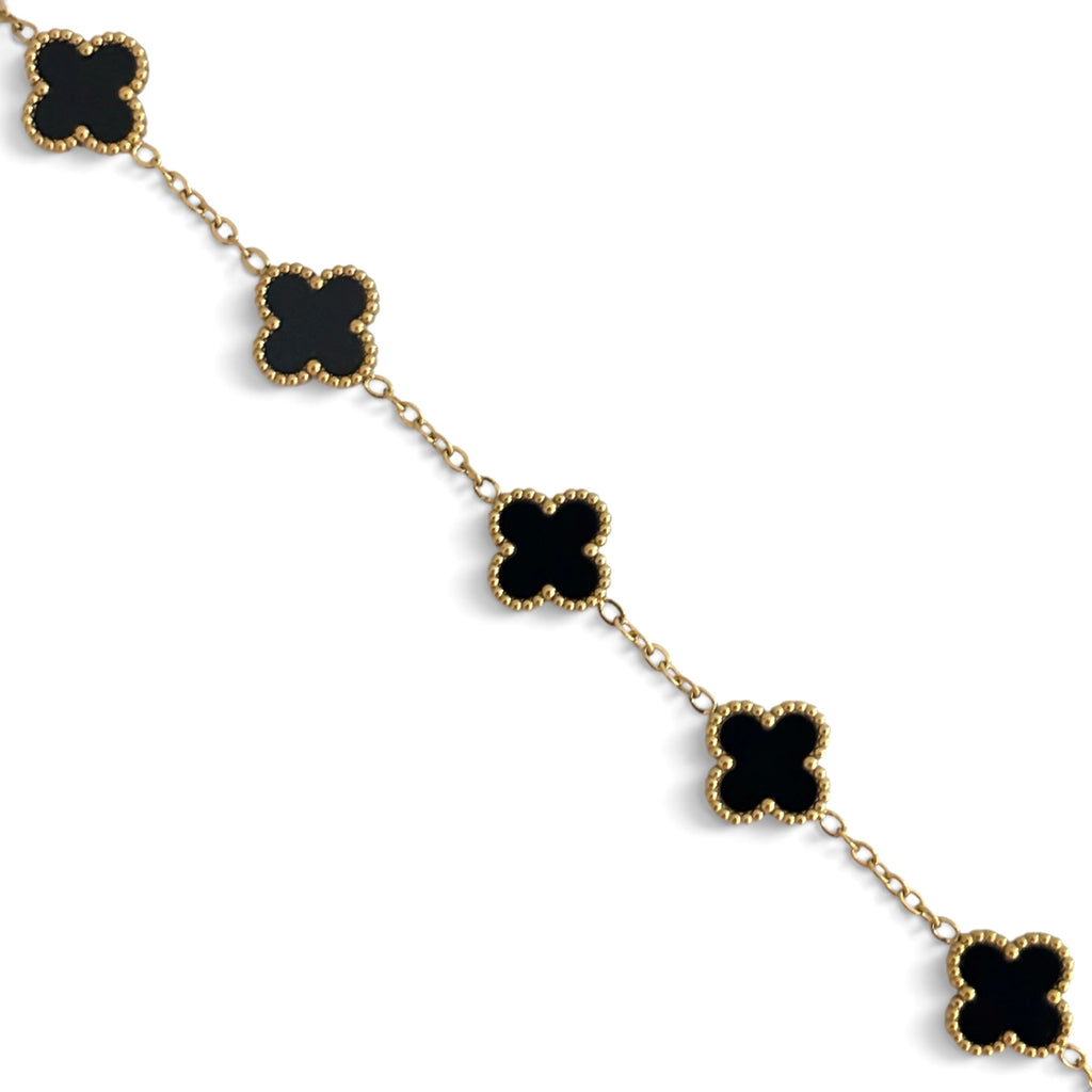 Bracelet trèfle [NOIR]