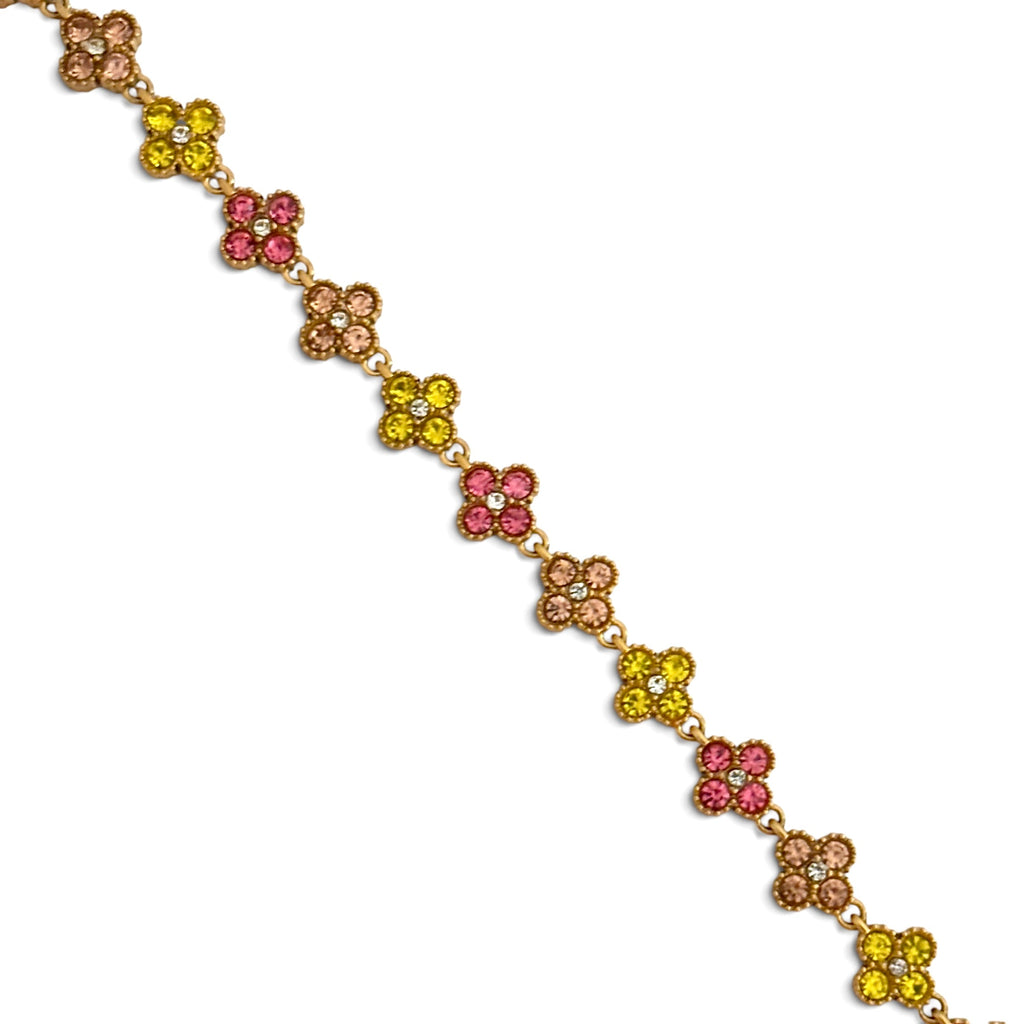 Bracelet Flower [ROSE ET JAUNE]
