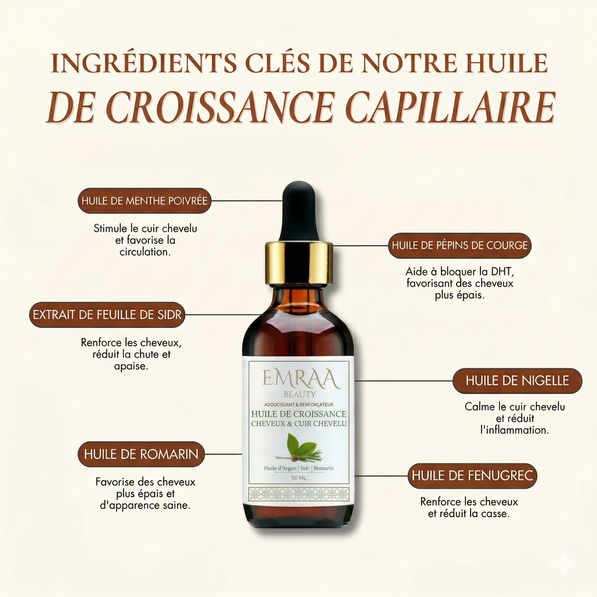 Huile Marocaine Croissance Cheveux