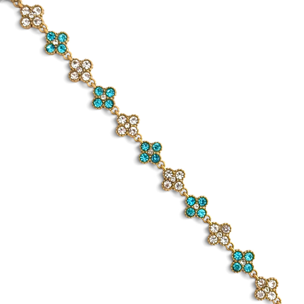 Bracelet Flower [TURQUOISE ET GOLD]