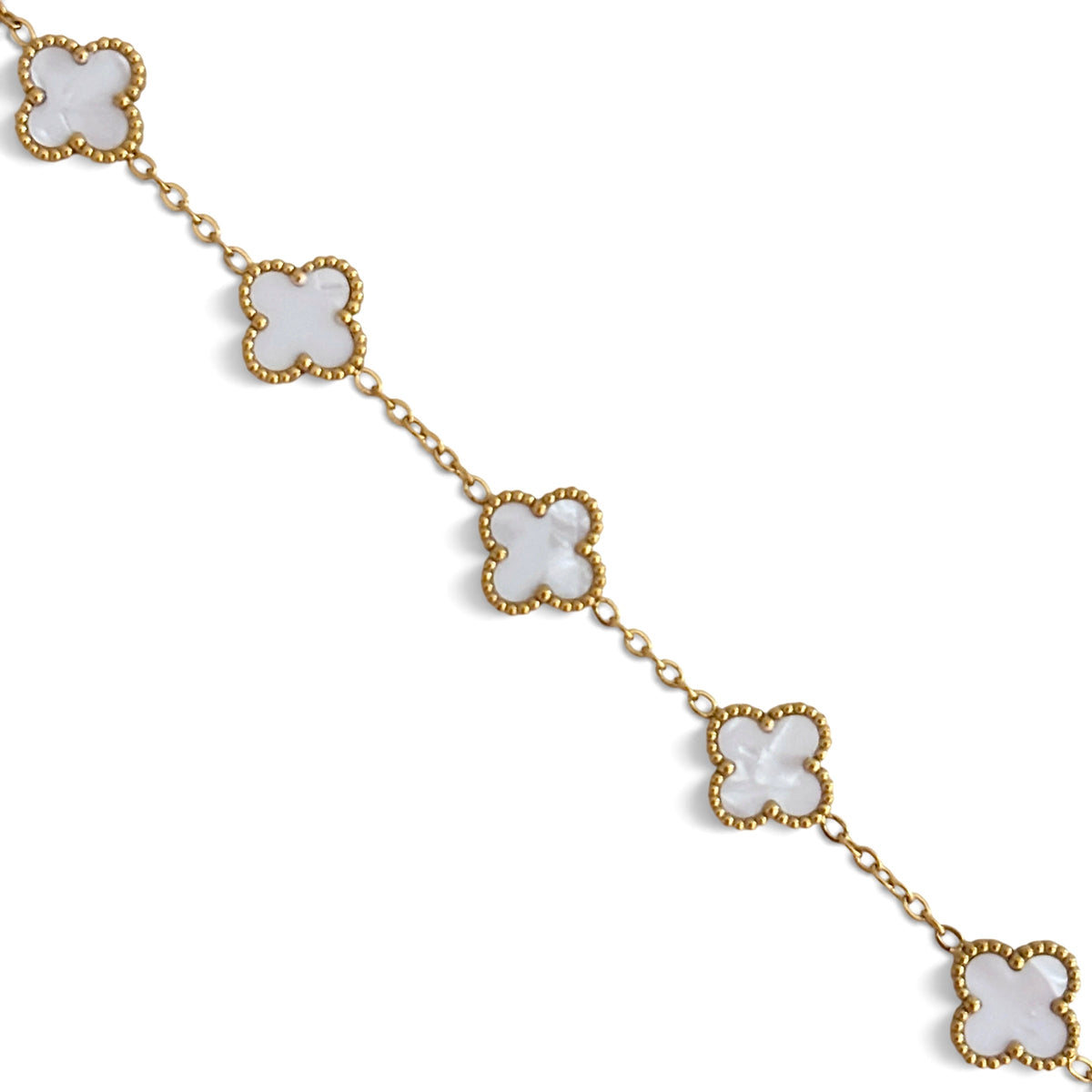 Bracelet trèfle [BLANC]