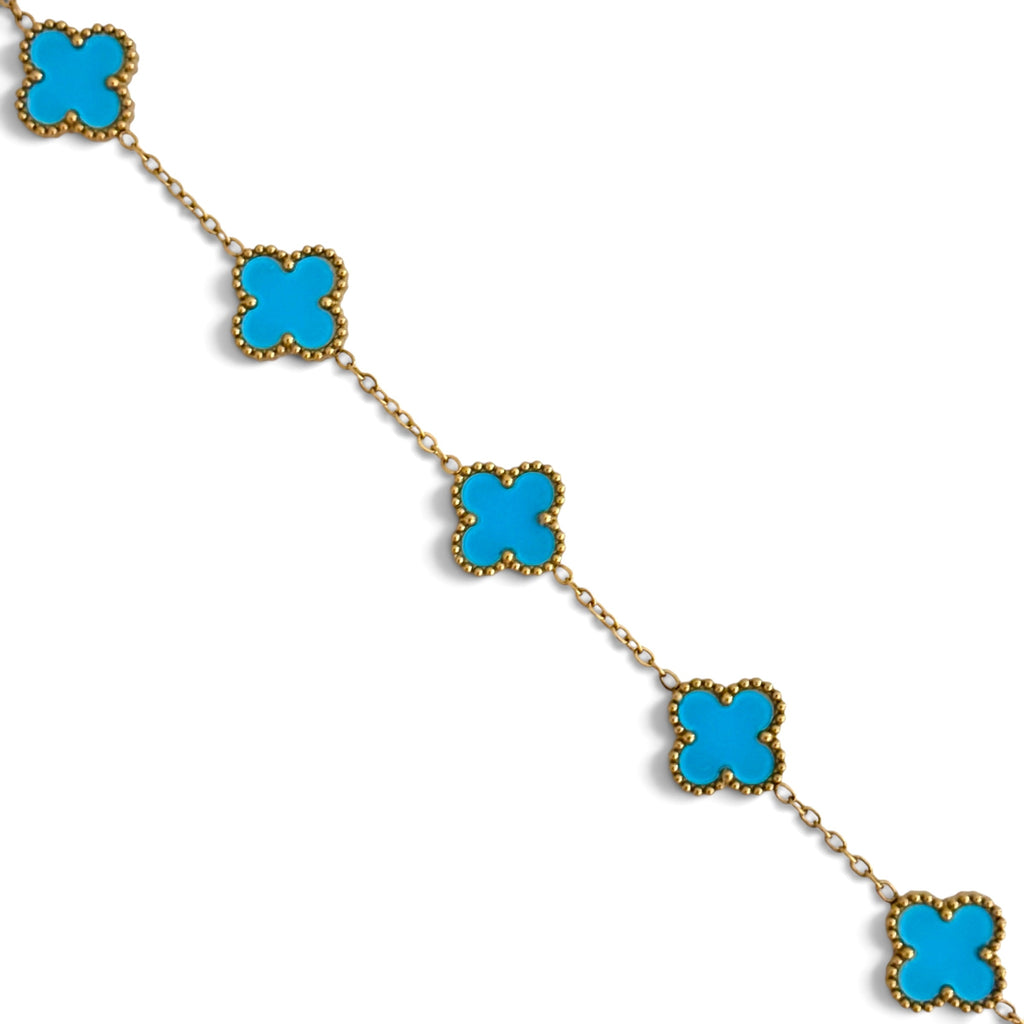 Bracelet trèfle [TURQUOISE]