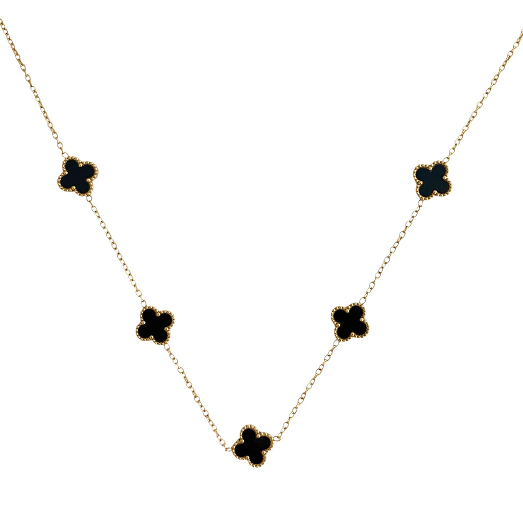 Collier trèfle [GOLD NOIR]