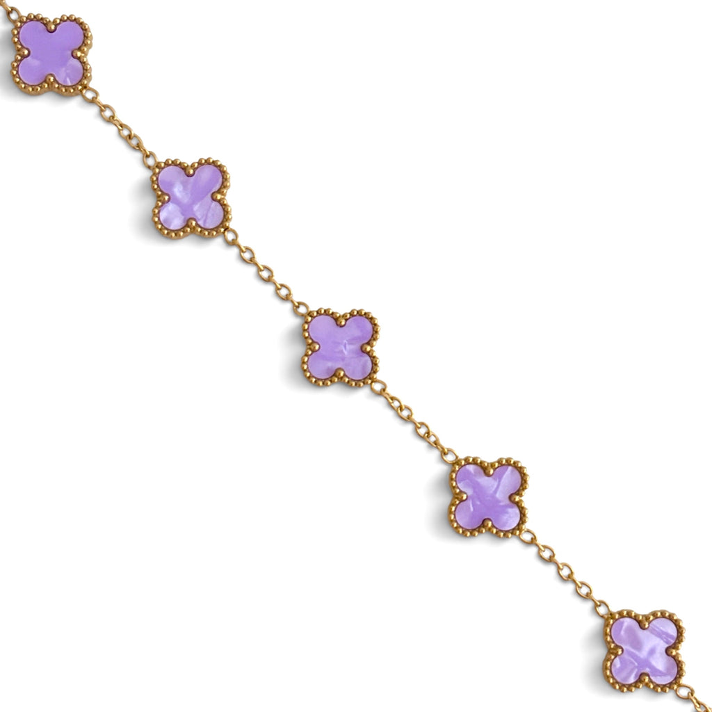Bracelet trèfle [VIOLET]