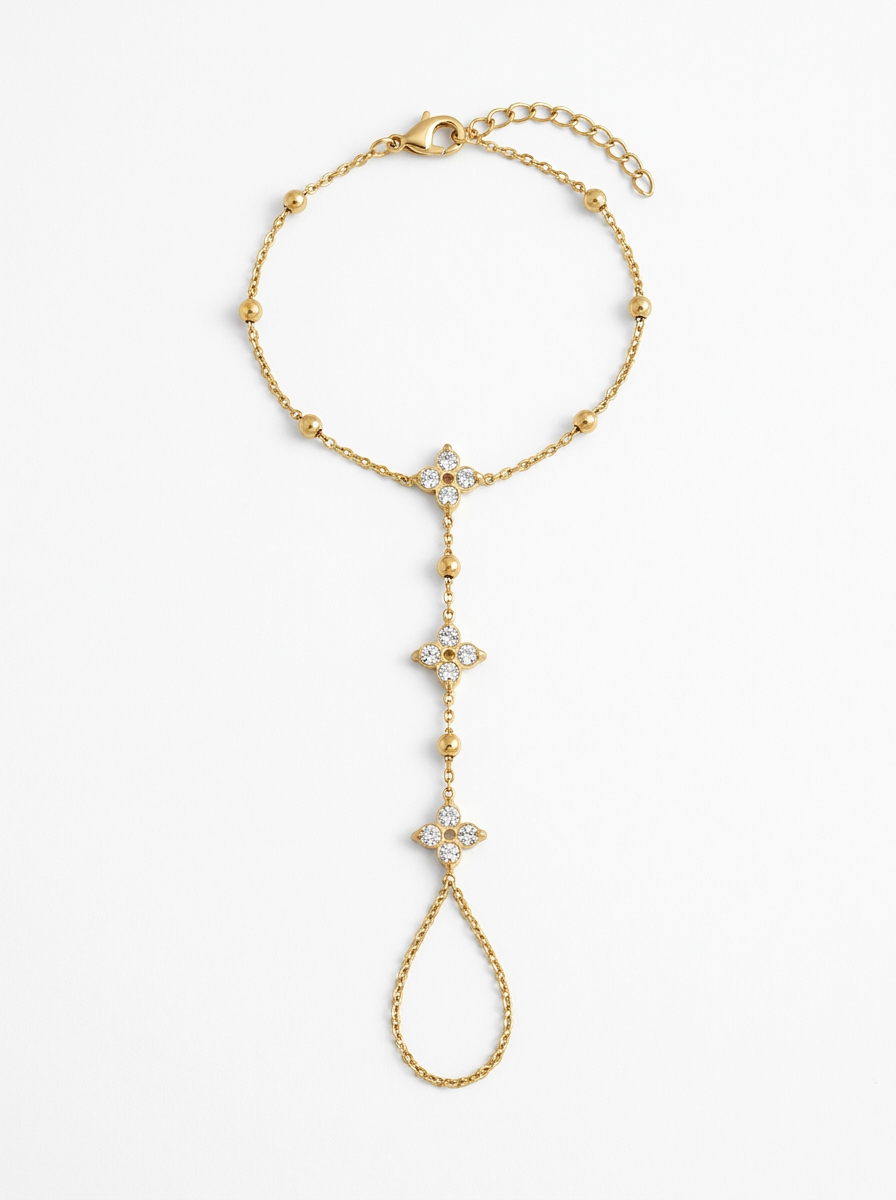 Parure Neige Royal — Ensemble 4 pièces plaqué or